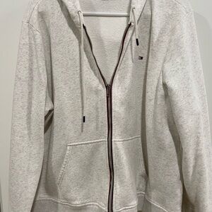 Tommy Hilfiger Womens XXL Gray Zip-Up Hoodie